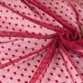 Ткань сетка Горох вишня , фото 2