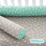 Бортик валики 2 шт захисні у дитяче ліжечко ТM PAPAELLA 60х15 см, 120х15 см бавовна корона м`ята/корона беж, фото 11 Бортик валики 2 шт захисні у дитяче ліжечко ТM PAPAELLA 60х15 см, 120х15 см бавовна корона м`ята/корона беж, фото 11