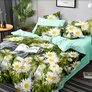 Тканина бавовна сатин для постільної білизни, натуральна тканина, постільна білизна 120 гр/м2 S-185А Ромашкове поле, фото 1