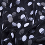 Stretch mesh fabric Peas with flock чорно біла, фото 2 Stretch mesh fabric Peas with flock чорно біла, фото 2