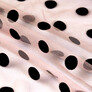 Stretch mesh fabric Peas with flock пудра чорна, фото 1