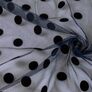 Stretch mesh fabric Peas with flock темно синьо чорна, фото 2