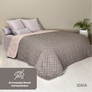 Покрывало на кровать Іззі 220х240 см IDEIA двухстороннее, прочная стежка ткани, антиаллергенное волоконо сірий/беж, фото 2