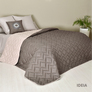 Покрывало на кровать Іззі 220х240 см IDEIA двухстороннее, прочная стежка ткани, антиаллергенное волоконо шоколад/беж, фото 9