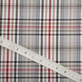 Тканина костюмна Клітина шоколад беж червона молоко, фото 4