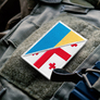 Set of chevrons 2pcs on velcro Georgia and Ukraine flag of Georgia and Ukraine embroidered patch patch chevron 8x5.5 cm, фото 3