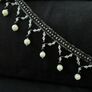 Fringe Bugle for curtains and tulle PEARL чорно/білий, фото 2