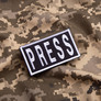 Шеврон нашивка на липучке для журналистов PRESS ПРЕССА, вышитый патч 5х9 см, фото 3