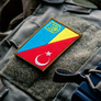 Набор шевронов 2 шт на липучке флаг Украины и Турции, вышитый патч нашивка 5х8 см Турция, фото 2 Набор шевронов 2 шт на липучке флаг Украины и Турции, вышитый патч нашивка 5х8 см Турция, фото 2
