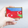 Шеврон нашивка на липучке флаг Турции и Азербайджана, вышитый патч 5х8 см, фото 4 Шеврон нашивка на липучке флаг Турции и Азербайджана, вышитый патч 5х8 см, фото 4