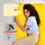 Подушка П-форми IDEIA 140х75х20 см U-shape для вагітних, реабілітації та щоденного комфорту, з наволочкою на блискавці, антиалергенна жовто/блакитна, фото 12