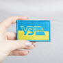 Chevron on velcro Ukrzaliznytsia 5x8 cm жовто/блакитний, фото 3