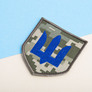"Chevron patch with Velcro featuring blue Trident of the Armed Forces of Ukraine (ZSU) 7x7.5 cm, фото 2 "Chevron patch with Velcro featuring blue Trident of the Armed Forces of Ukraine (ZSU) 7x7.5 cm, фото 2