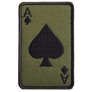 Chevron patch with Velcro Card Ace of Spades, embroidered patch 5x8 cm, фото 1
