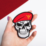 Ukrainian Airborne Troops Skull Chevron Patch with Velcro, 7x8.5 cm, фото 2