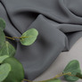 Тканина плательна Wave crep,150 см, для одягу, суконь, костюмів, спідниць темно сіра, фото 3 Тканина плательна Wave crep,150 см, для одягу, суконь, костюмів, спідниць темно сіра, фото 3