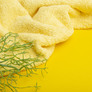 Махрове полотно бавовна 430 гр/м2, махра, бавовна, тканина рушникова, для халатів, махрова натуральна жовте , фото 3