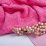 Махрове полотно бавовна 430 гр/м2, махра, бавовна, тканина рушникова, для халатів, махрова натуральна рожеве, фото 3