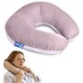 U-Shaped Pillow 32x32 cm Travel IDEIA for Travel, Neck and Head Support, Anti-Allergenic Travel Pillow св.сірий/білий, фото 1