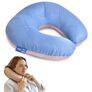 U-Shaped Pillow 32x32 cm Travel IDEIA for Travel, Neck and Head Support, Anti-Allergenic Travel Pillow джинс/св.сірий, фото 1