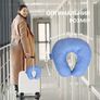U-Shaped Pillow 32x32 cm Travel IDEIA for Travel, Neck and Head Support, Anti-Allergenic Travel Pillow джинс/св.сірий, фото 3