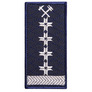Chevron on velcro Ukrzaliznytsia Epaulette Middle management team 4 badges 5x10 cm, фото 1