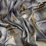 Тканина плательная атлас шовк стрейч сірий, фото 2