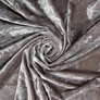 Тканина Оксамит стрейч однотонний Li, тканина костюмна, платтяна оксамитова, велюр V-41 беж/сірий, фото 1