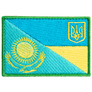 Flag patches of Ukraine and Kazakhstan, size 5.5x8 cm, with hook and loop backing, фото 1
