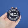 Chevron Velcro patch Ukrzaliznytsya inscription round 7 cm борт синій, фото 3