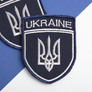 Chevron Velcro patch Ukrzaliznytsia Ukraine 7x9 cm борт синій, фото 2