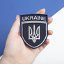 Chevron Velcro patch Ukrzaliznytsia Ukraine 7x9 cm борт синій, фото 3