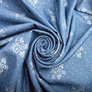 Patterned denim fabric букет блакитний, фото 1 Patterned denim fabric букет блакитний, фото 1