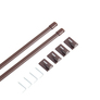 Mini sliding curtain rod 100 cm коричневий, фото 1