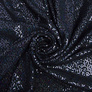 Ткань трикотаж нейлон KR-4122 с аппликацией  чорно/синій, фото 1