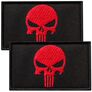 Набір шевронів 2 шт з липучкою PUNISHER Череп Каратель червоний, вишитий патч 5х8 см, фото 1 Набір шевронів 2 шт з липучкою PUNISHER Череп Каратель червоний, вишитий патч 5х8 см, фото 1