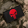 Набір шевронів 2 шт з липучкою PUNISHER Череп Каратель червоний, вишитий патч 5х8 см, фото 10 Набір шевронів 2 шт з липучкою PUNISHER Череп Каратель червоний, вишитий патч 5х8 см, фото 10