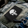 Set of chevrons 2 pcs with Velcro PUNISHER Black skull 5x8 cm, фото 2 Set of chevrons 2 pcs with Velcro PUNISHER Black skull 5x8 cm, фото 2
