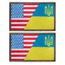 Набор шевронов 2 шт с липучкой Флаг Украины и США 5х8 см, фото 1 Набор шевронов 2 шт с липучкой Флаг Украины и США 5х8 см, фото 1