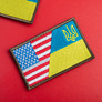 Набор шевронов 2 шт с липучкой Флаг Украины и США 5х8 см, фото 4 Набор шевронов 2 шт с липучкой Флаг Украины и США 5х8 см, фото 4