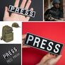 Media Press Velcro Patch Set 8x25, 2.5x11.5, and 5x9 cm - Stylish Expression of Media Affiliation, фото 2
