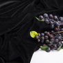 Solid velour knitted fabric V-1001 чорний, фото 4