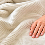 Плед покривало Adina 180х200 см бавовняне TM IDEIA беж, фото 12