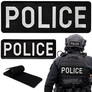Set of chevrons 2 pcs on Velcro Police, Police 9x25 cm and 4.5x12.5 cm, embroidered patch, фото 1
