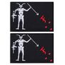 Set of 2 patches with velcro, pirate Blackbeard, embroidered patch 10х7 cm, фото 1