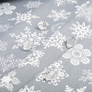 Ткань декоративная скатерная хлопок с водоотталкивающей пропиткой, 180 см, 220 гр/м2, для скатертей, штор, декора сніжинки сіра, фото 5