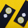 Chevron patch with Velcro shoulder straps of the rank of DSNS Major General, embroidered patch 5x10 cm, фото 3 Chevron patch with Velcro shoulder straps of the rank of DSNS Major General, embroidered patch 5x10 cm, фото 3