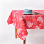 Скатерть Новогодняя 170х260 см с водоотталкивающей пропиткой праздничная хлопок хвоя червона, фото 2 Скатерть Новогодняя 170х260 см с водоотталкивающей пропиткой праздничная хлопок хвоя червона, фото 2