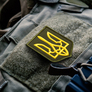 Chevron embroidered on Velcro - Trident Coat of Arms of Ukraine 6x8 Yellow, Embroidered Patch, фото 2 Chevron embroidered on Velcro - Trident Coat of Arms of Ukraine 6x8 Yellow, Embroidered Patch, фото 2