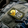Velcro Patch: Don`t Choke the Goose on Khaki Background, 5x8 cm, Embroidered, фото 2 Velcro Patch: Don`t Choke the Goose on Khaki Background, 5x8 cm, Embroidered, фото 2
